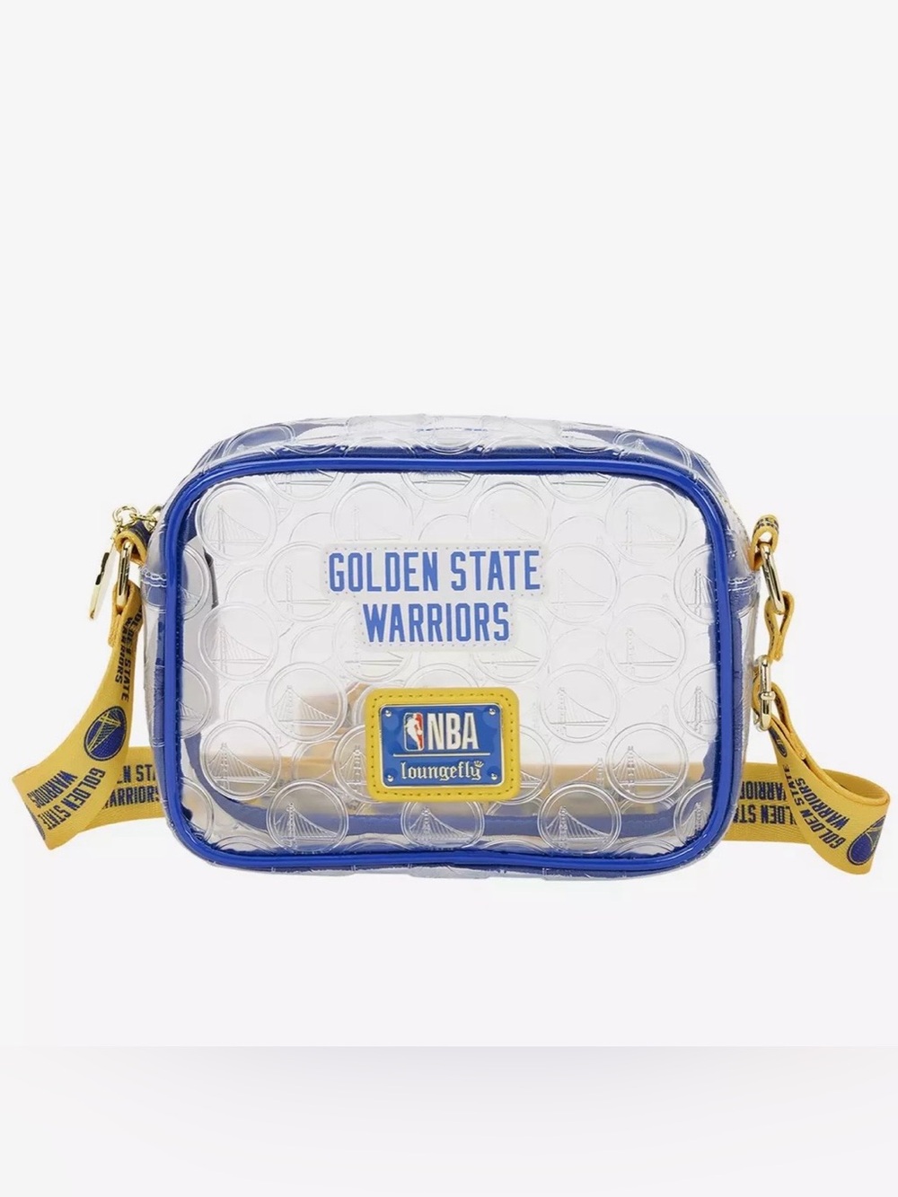 Loungefly Golden State Warriors Clear Crossbody - Blue & Yellow